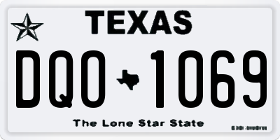 TX license plate DQO1069