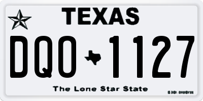 TX license plate DQO1127