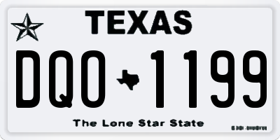 TX license plate DQO1199