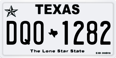 TX license plate DQO1282