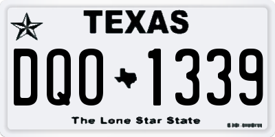 TX license plate DQO1339