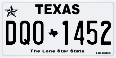 TX license plate DQO1452