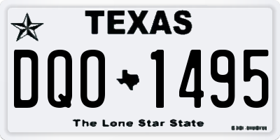 TX license plate DQO1495