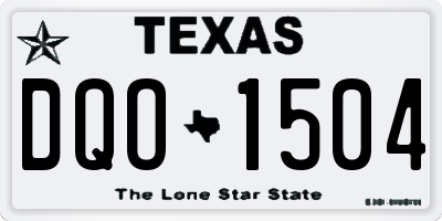 TX license plate DQO1504
