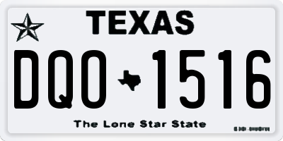 TX license plate DQO1516