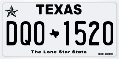 TX license plate DQO1520