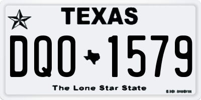 TX license plate DQO1579