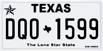 TX license plate DQO1599