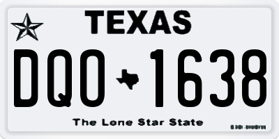 TX license plate DQO1638