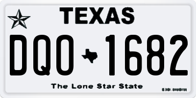 TX license plate DQO1682