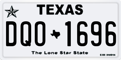 TX license plate DQO1696
