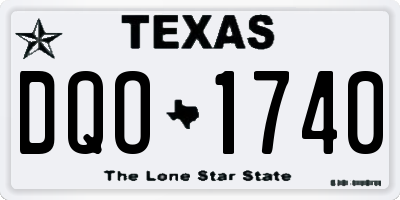 TX license plate DQO1740