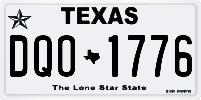TX license plate DQO1776