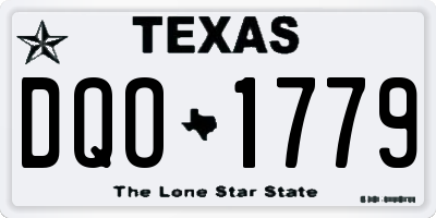 TX license plate DQO1779