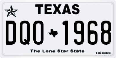 TX license plate DQO1968