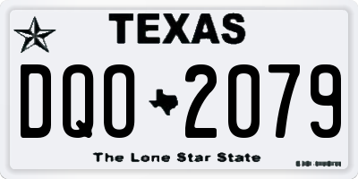 TX license plate DQO2079