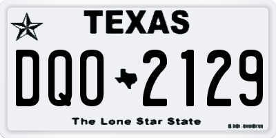 TX license plate DQO2129
