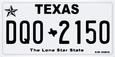 TX license plate DQO2150