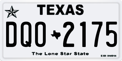 TX license plate DQO2175