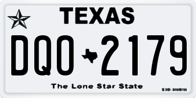 TX license plate DQO2179