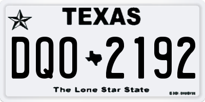 TX license plate DQO2192