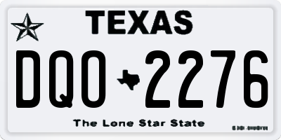 TX license plate DQO2276