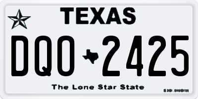 TX license plate DQO2425