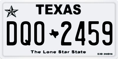 TX license plate DQO2459