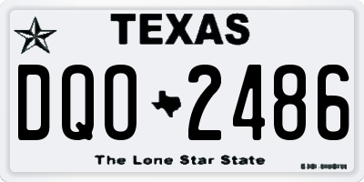 TX license plate DQO2486