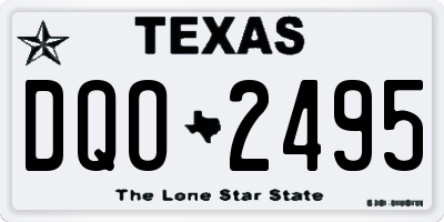 TX license plate DQO2495