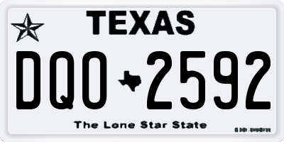 TX license plate DQO2592