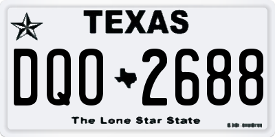 TX license plate DQO2688