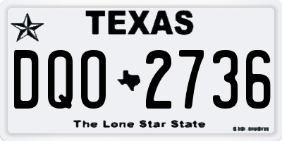 TX license plate DQO2736