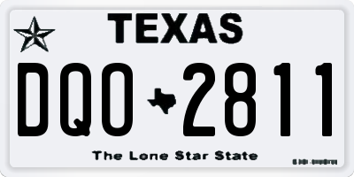 TX license plate DQO2811