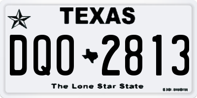 TX license plate DQO2813