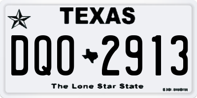 TX license plate DQO2913