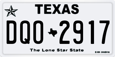TX license plate DQO2917