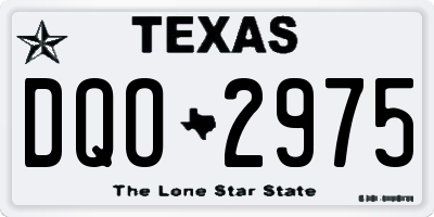 TX license plate DQO2975