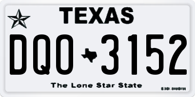 TX license plate DQO3152
