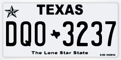 TX license plate DQO3237
