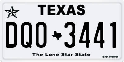 TX license plate DQO3441