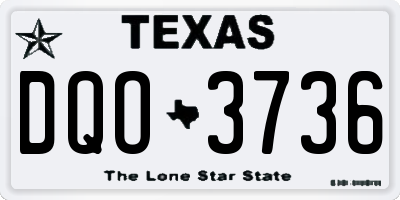 TX license plate DQO3736