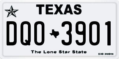 TX license plate DQO3901