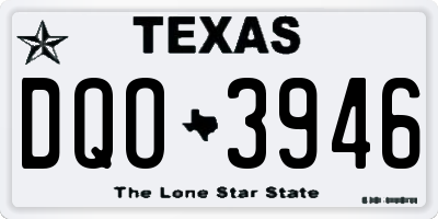 TX license plate DQO3946