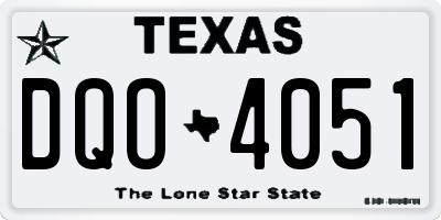 TX license plate DQO4051
