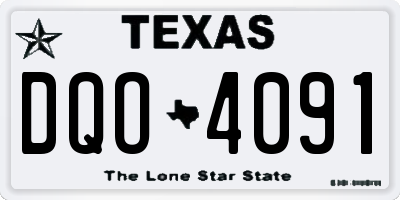 TX license plate DQO4091