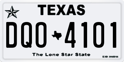 TX license plate DQO4101