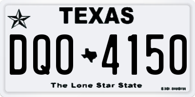 TX license plate DQO4150