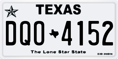 TX license plate DQO4152