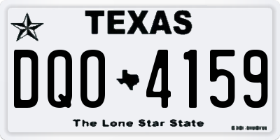 TX license plate DQO4159